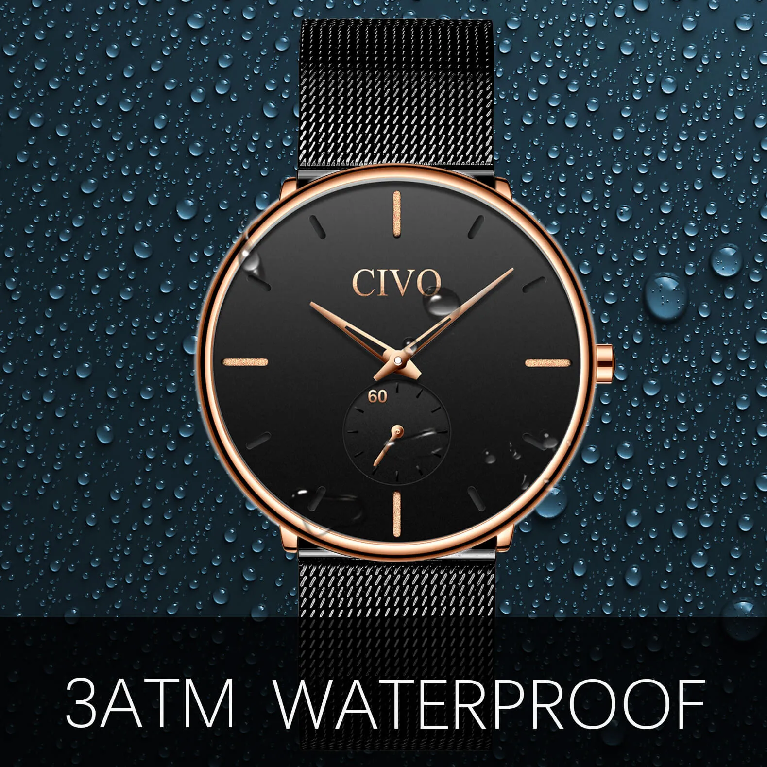0124C | Quartz Men Watch | Mesh Band