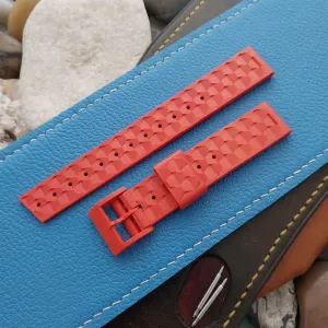 16mm Point Skindiver Red 1960s-1970s Sea Horse Unused Vintage Dive Watch Band