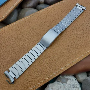 17mm Stainless Steel Curved-End Lenox nos Unused 1970s Vintage Watch Band