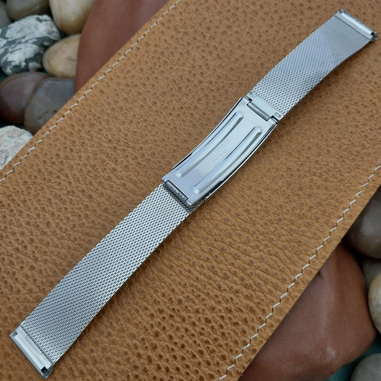 18mm 19mm Stainless Steel Mesh Kestenmade Unused 1960s Vintage Watch Band
