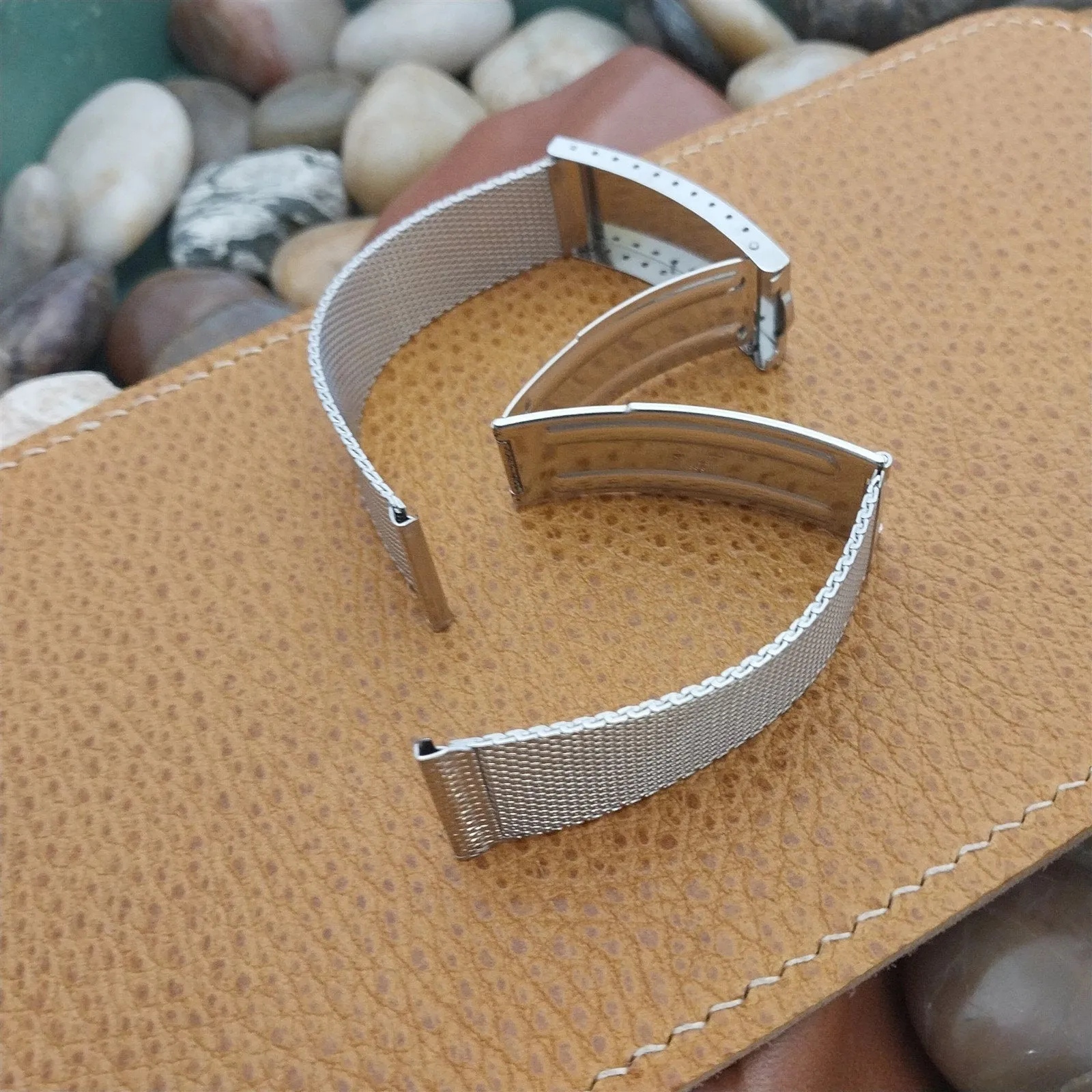18mm 19mm Stainless Steel Mesh Kestenmade Unused 1960s Vintage Watch Band