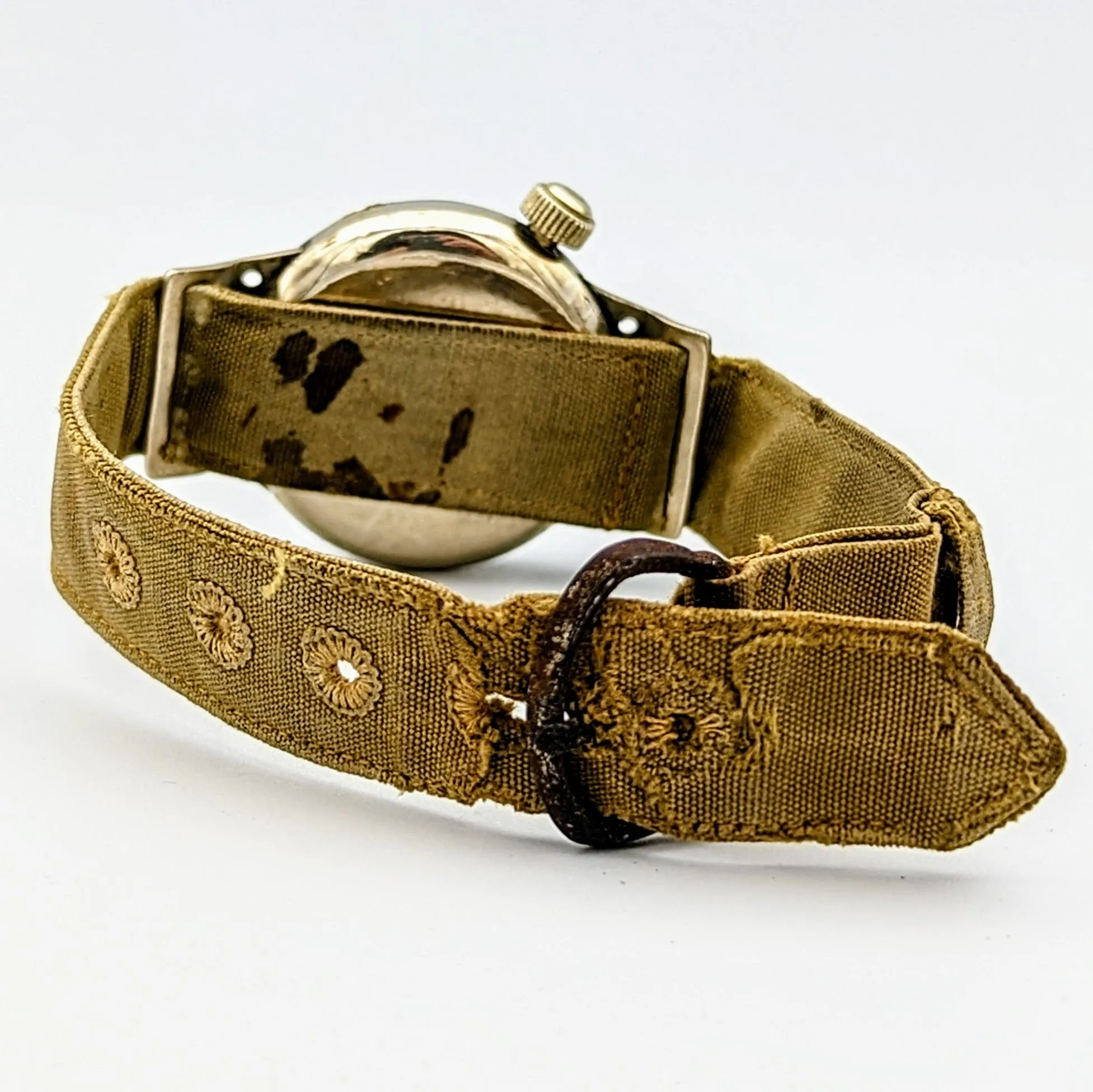 1906 HAMPDEN "Molly Stark" Trench Watch 7 Jewels U.S. Army Wristwatch