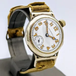 1906 HAMPDEN "Molly Stark" Trench Watch 7 Jewels U.S. Army Wristwatch