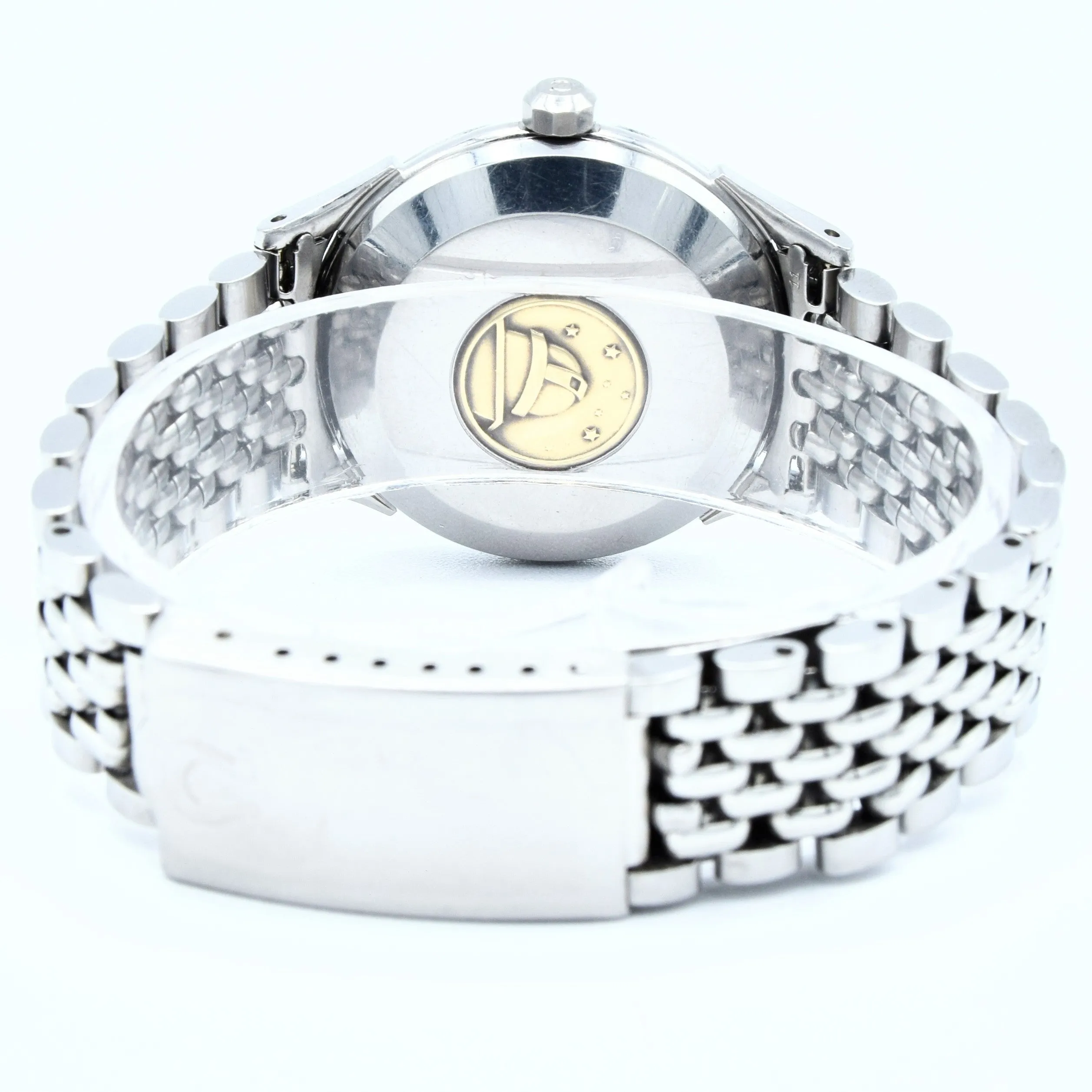 1954 Omega Classic Early Constellation Chronometer Model 2782 in Stainless Steel on Beads of Rice Bracelet   Original Box