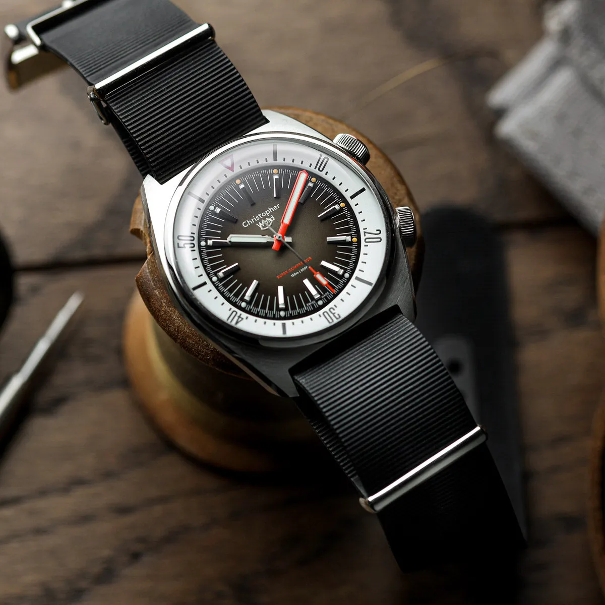 1973 British Military Watch Strap: 328 MARINE - Arctic White