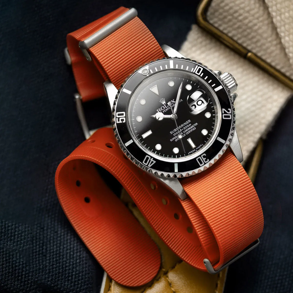 1973 British Military Watch Strap: 328 MARINE - Army Green