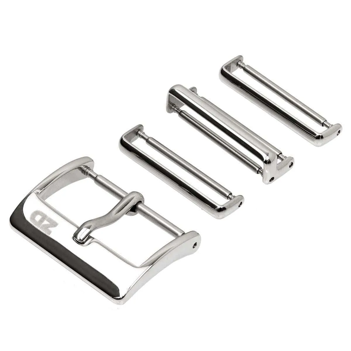 1973 British Military Watch Strap: 328 Replacement Military Buckle Hardware - Polished
