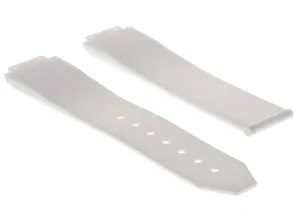 21MM RUBBER SILICONE WATCH BAND STRAP DEPLOYMENT CLASP FOR H HUBLOT WATCH WHITE