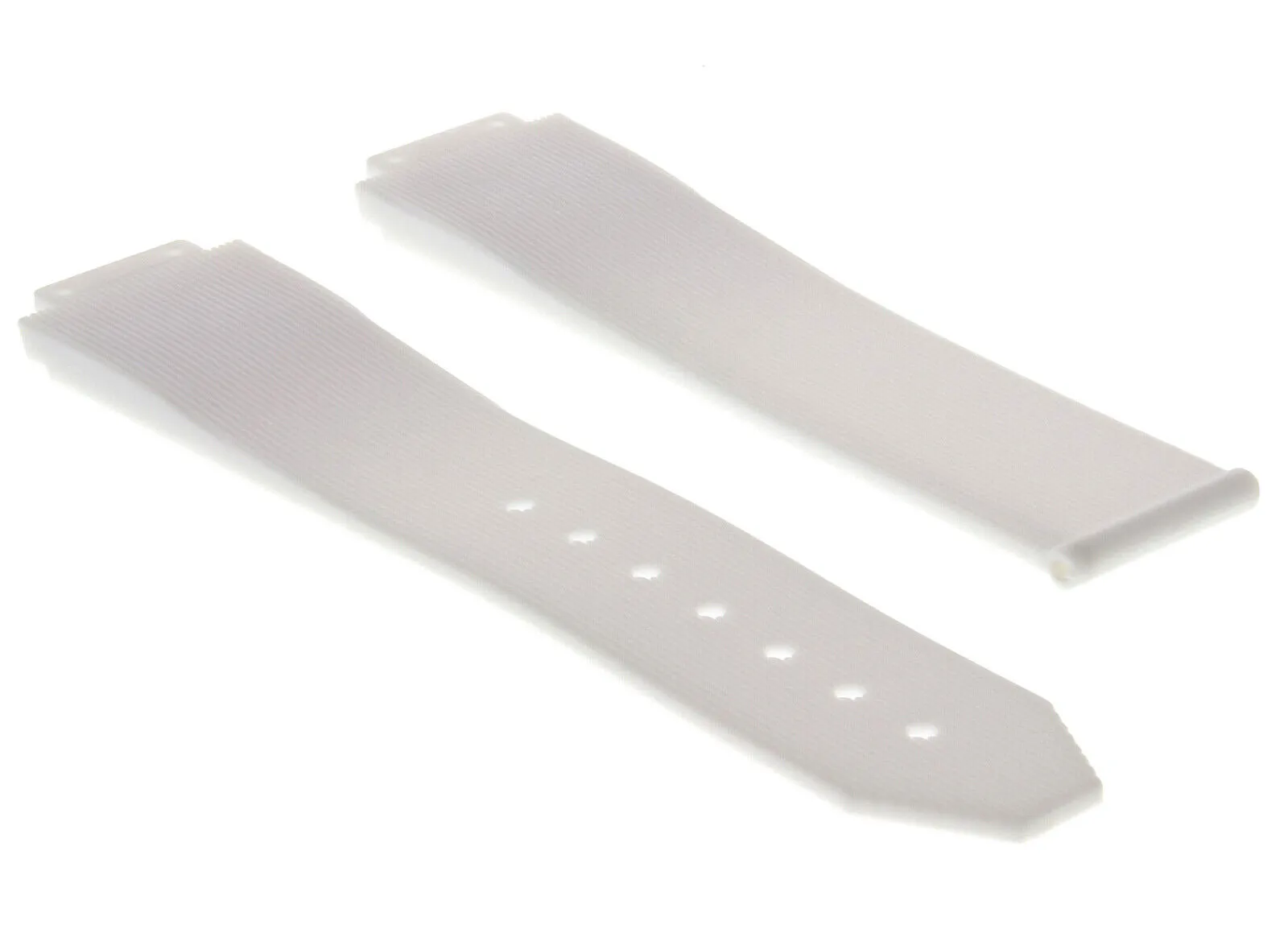 21MM RUBBER SILICONE WATCH BAND STRAP DEPLOYMENT CLASP FOR H HUBLOT WATCH WHITE