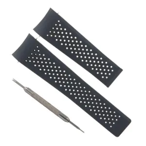 22MM RUBBER BAND STRAP FOR TAG HEUER CARRERA CALIBRE 16,17,36 SPRING BAR REMOVER