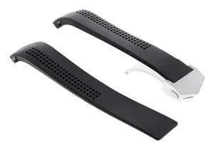 22MM RUBBER STRAP BAND FOR TAG HEUER CARRERA CALIBRE 17 WATCH    CLASP BLACK