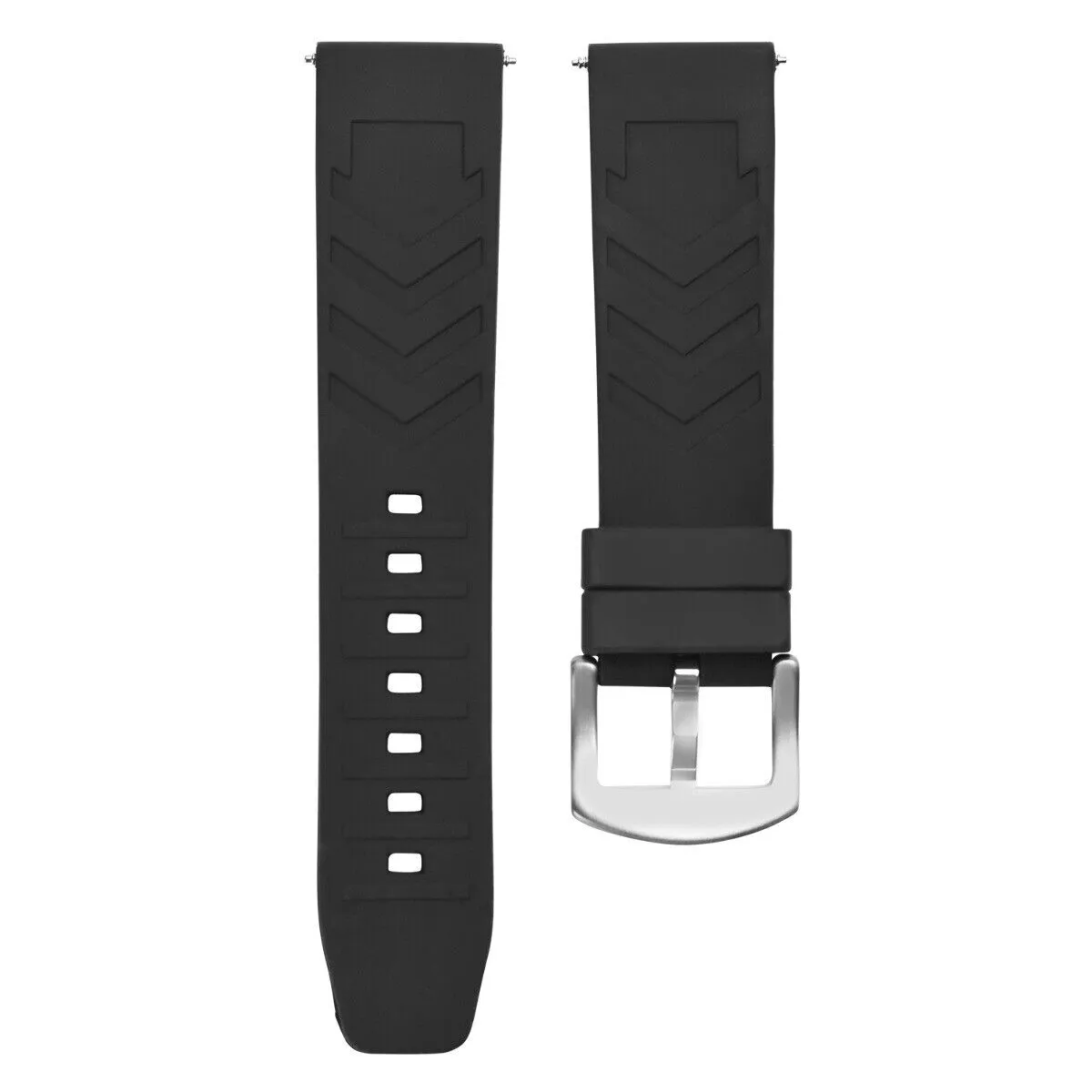22MM SOFT RUBBER DIVER BAND STRAP FOR TISSOT PRS 516 1853 RACING AUTOMATIC BLACK