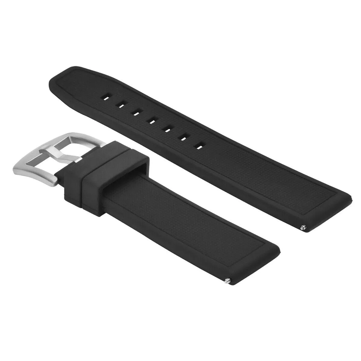 22MM SOFT RUBBER DIVER BAND STRAP FOR TISSOT PRS 516 1853 RACING AUTOMATIC BLACK