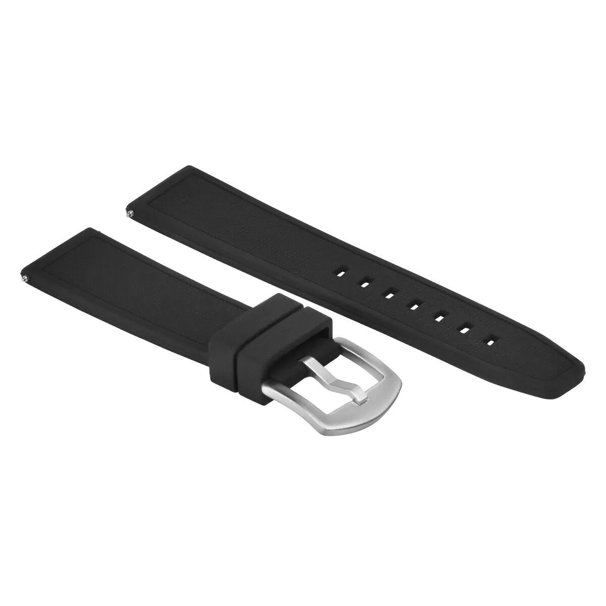 22MM SOFT RUBBER DIVER BAND STRAP FOR TISSOT PRS 516 1853 RACING AUTOMATIC BLACK
