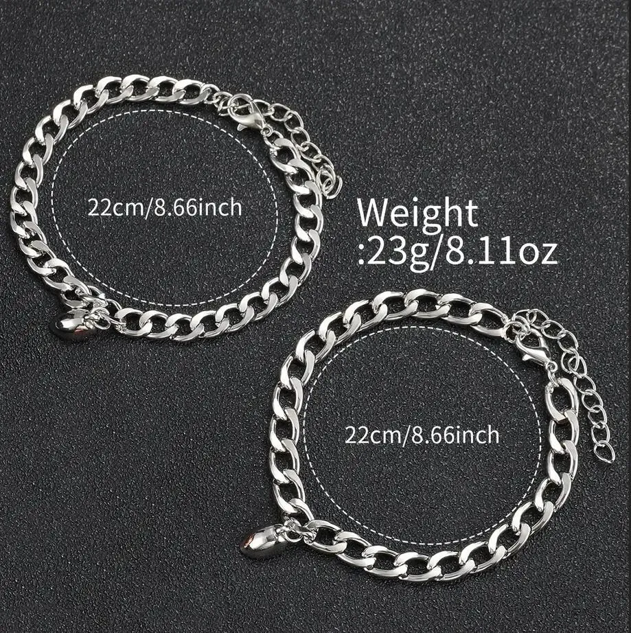 4 Piece Rhinestone Couple S Watch Bracelet Set