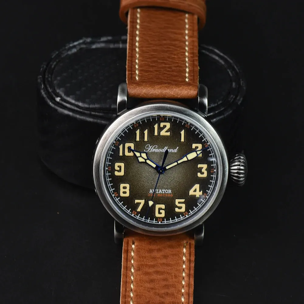 43mm Luxury Stainless Steel Big Pilot Military Tactical Watch Waterproof Luminous Diver Watch Automatic Mens Mechanical Watch