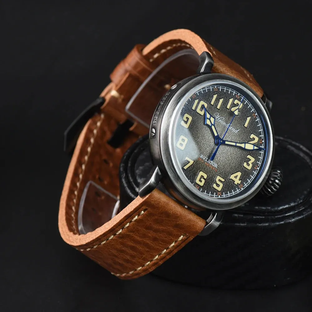 43mm Luxury Stainless Steel Big Pilot Military Tactical Watch Waterproof Luminous Diver Watch Automatic Mens Mechanical Watch