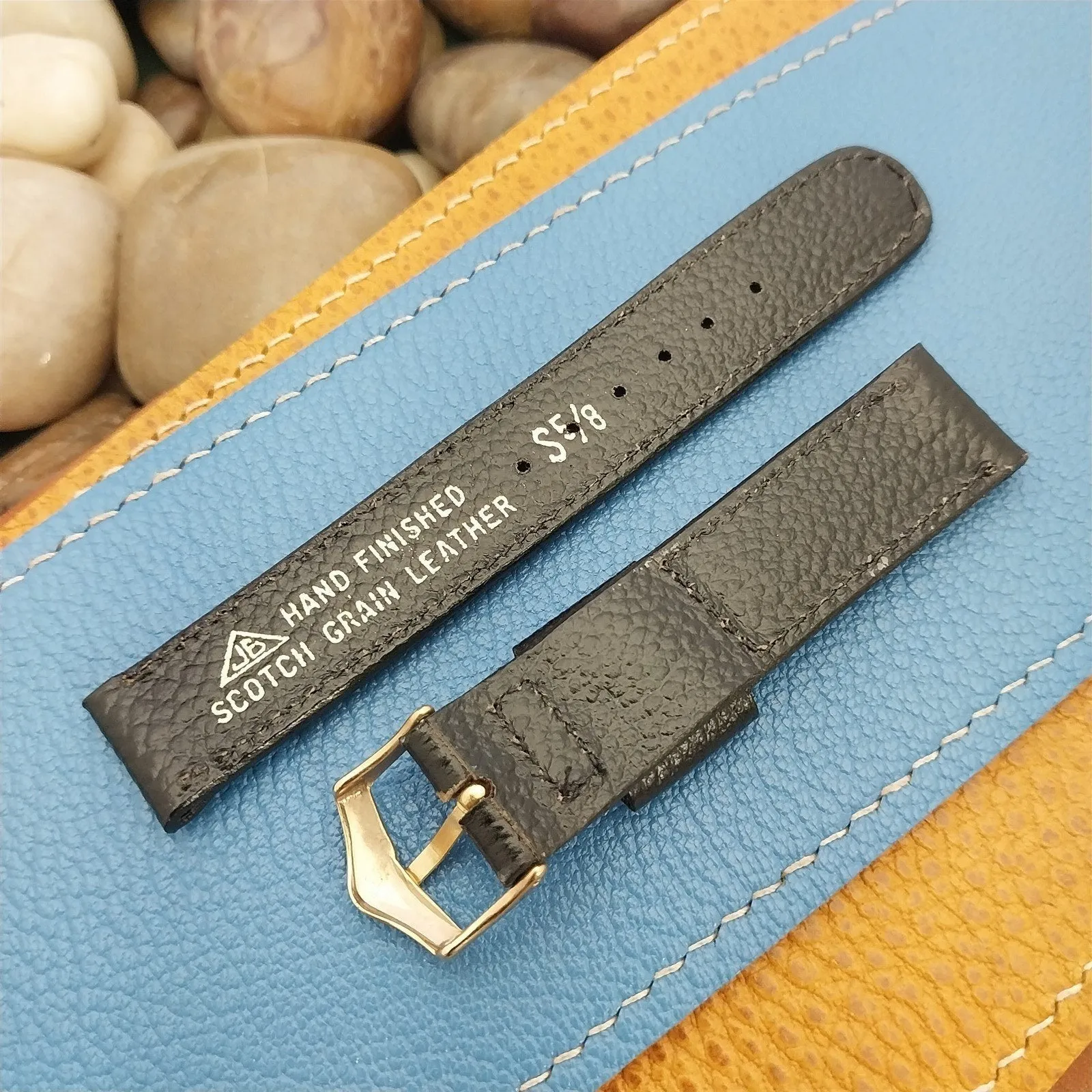 5/8" JB Champion Short Padded Scotch Grain nos 1960s Vintage Watch Band