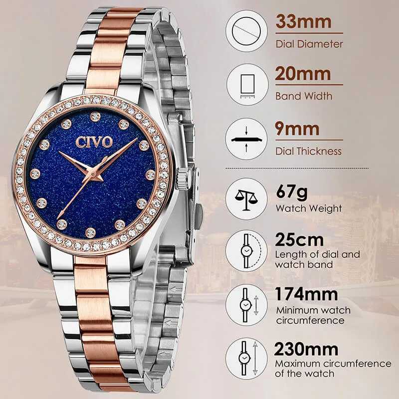 8119C | Quartz Women Watch | Stainless steel Band