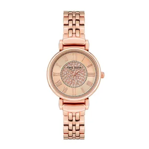 Anne Klein New York Analog Women's Watch - AK3872RGRG (Rose Gold Dial Rose Gold Colored Strap)