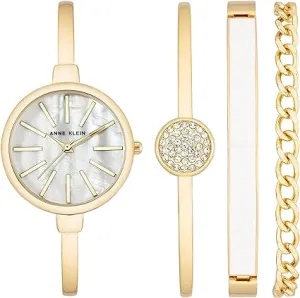 Anne Klein Women's Bangle Watch and Bracelet Set, AK/1470