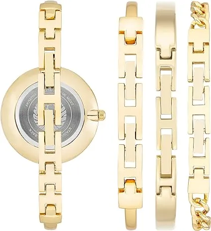 Anne Klein Women's Bangle Watch and Bracelet Set, AK/1470