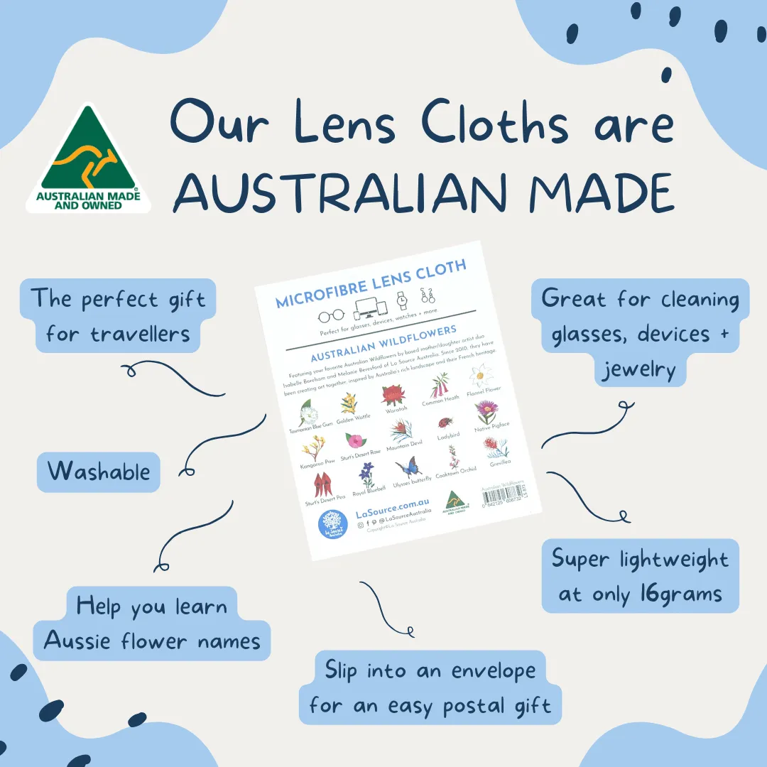 Australian Wildflowers - Microfibre Lens Cloth