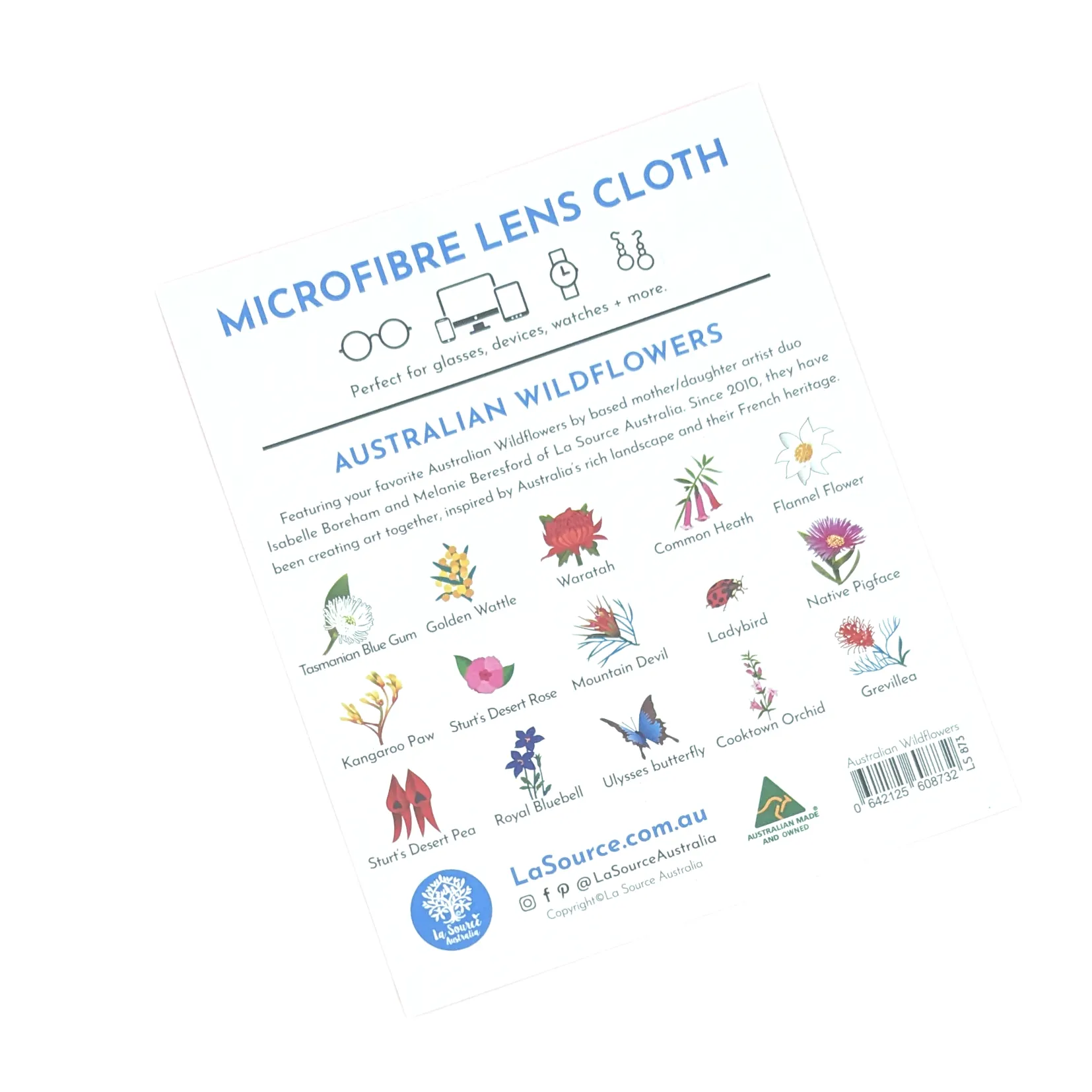 Australian Wildflowers - Microfibre Lens Cloth