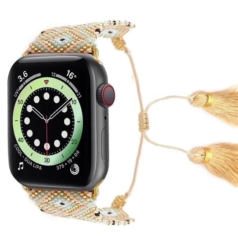 Bead Woven Light Luxury Applicable  Watch 42-44mm Tassel Strap