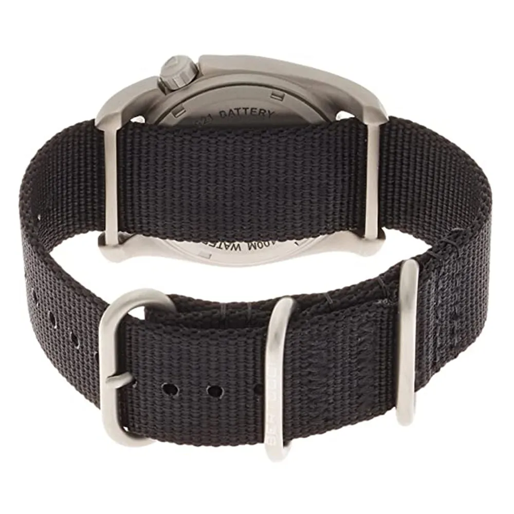 Bertucci A-2T Mens Watch Titanium Black Nylon Strap - Black Dial - 12022