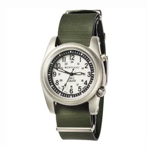 Bertucci Mens Super Illuminated Field Ghost Gray Italian Rubber Band Wrist Watch - 22031