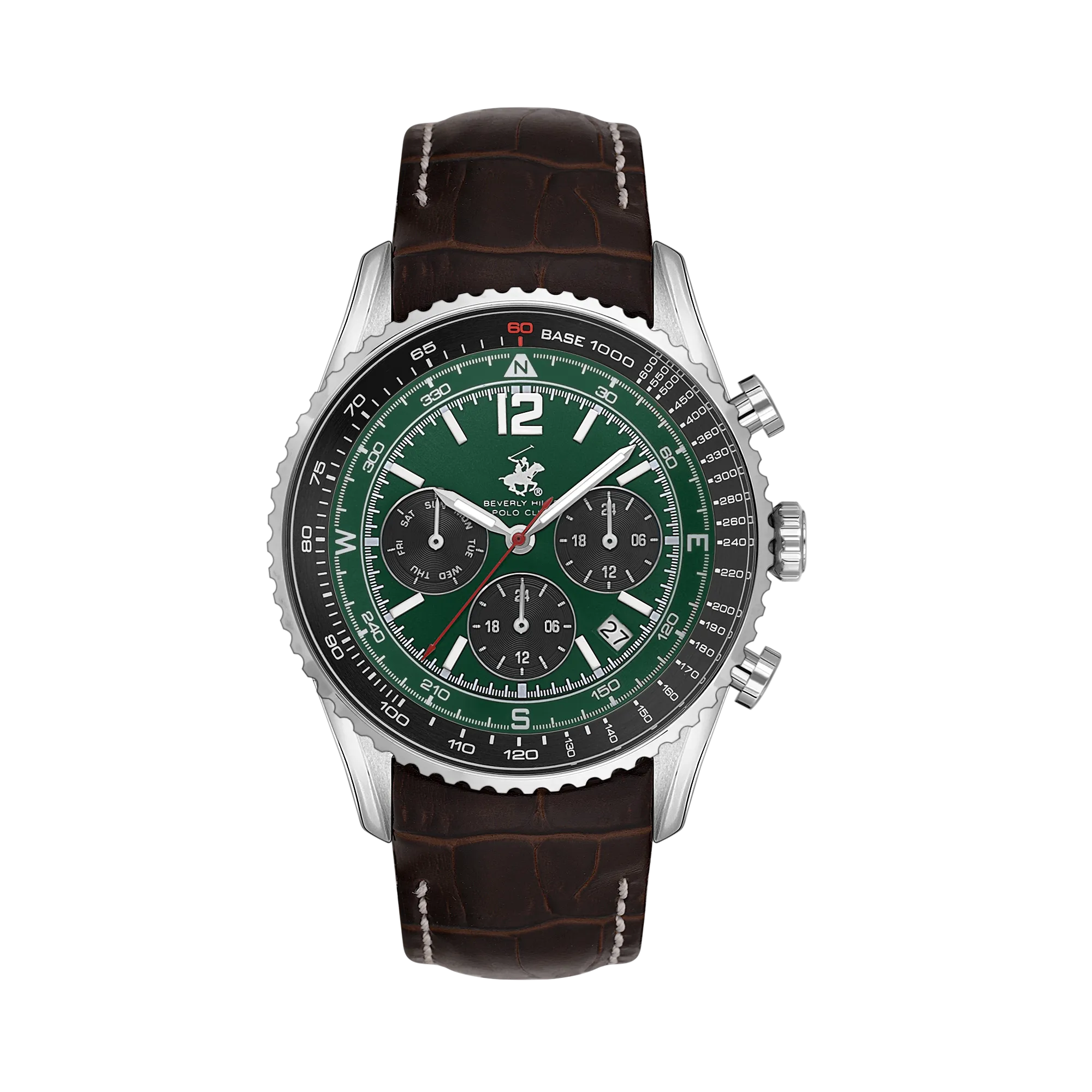 BHPC-BP3723X.372 - Leather Strap Multifunction Watch For Men