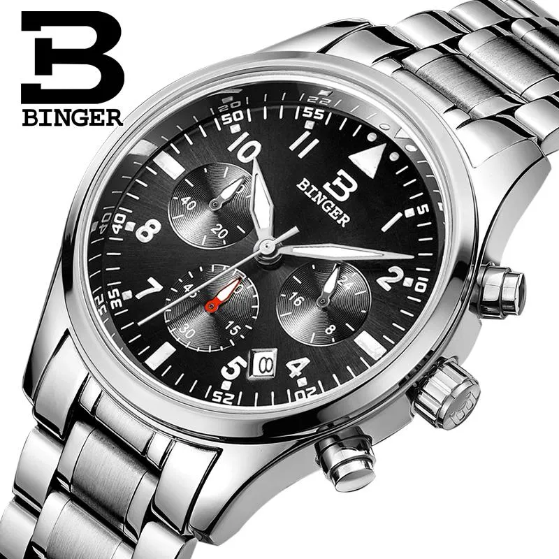 Binger Swiss Quartz Watch Men B 9202