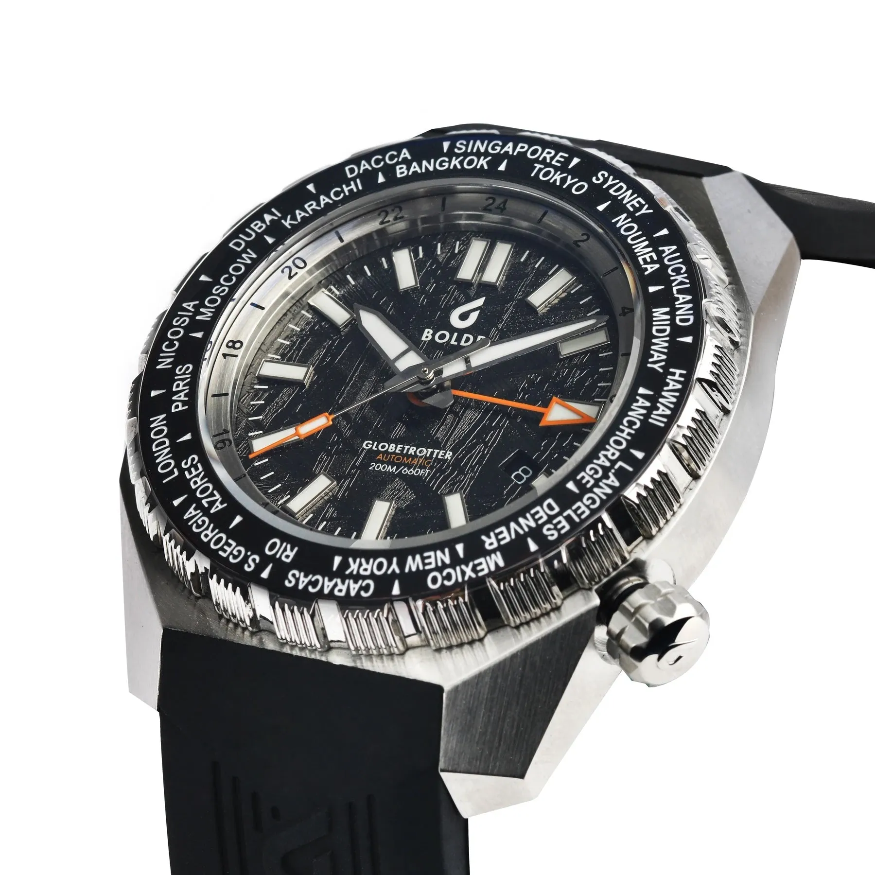 Boldr Watch Globetrotter GMT Meteoblack