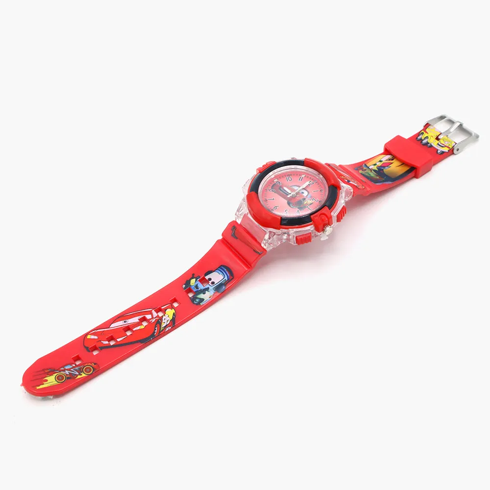 Boys Analog Light Watch - Red