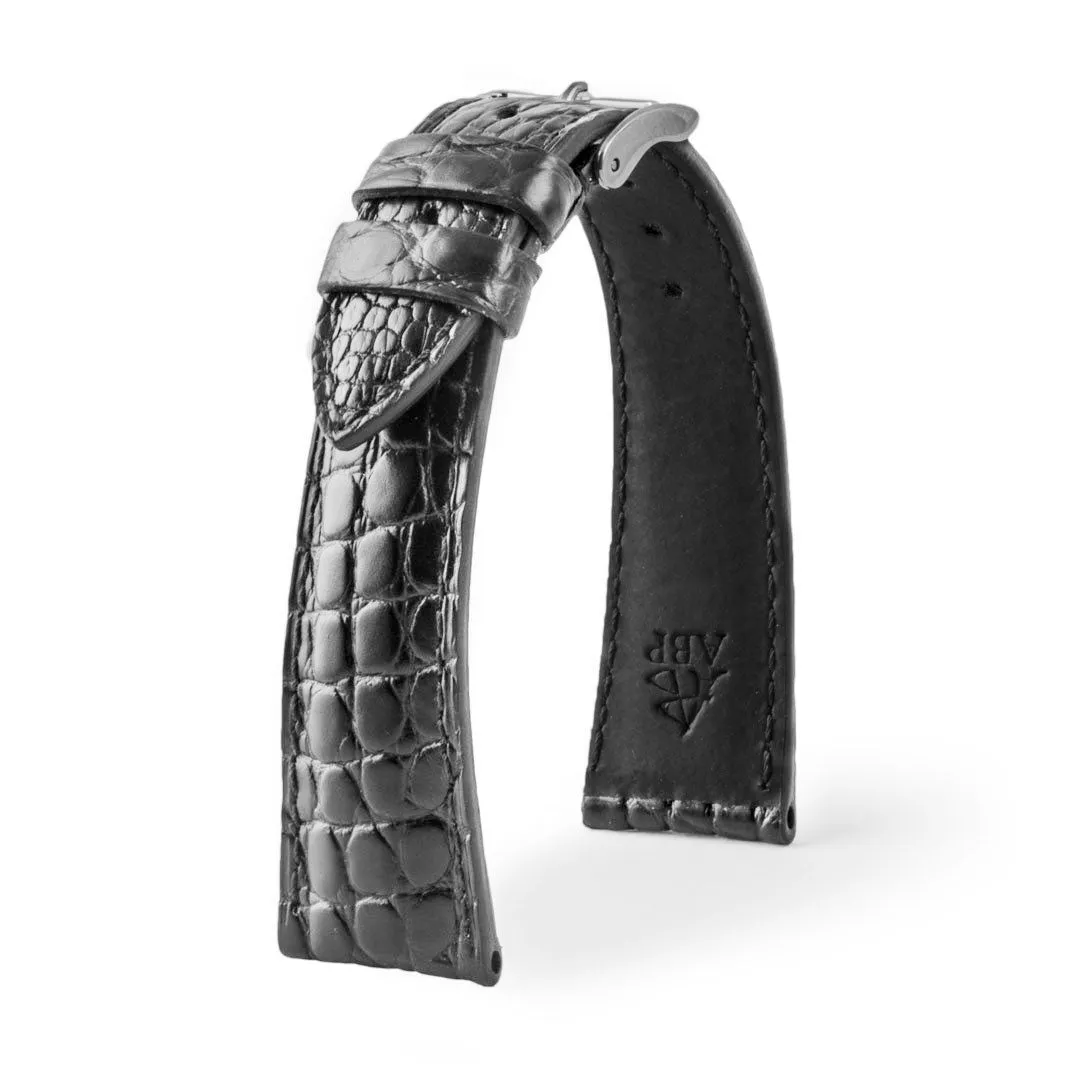 Bracelet classique "Essential" - Bracelet-montre cuir - Alligator écailles rondes (noir, marron, gris, bleu)
