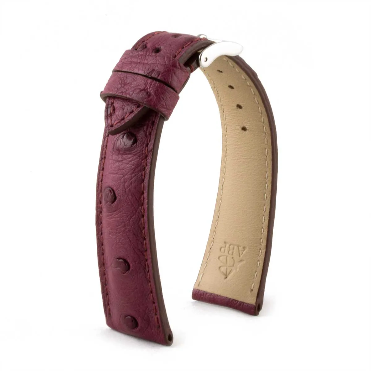 Bracelet classique "Essential" - Bracelet montre cuir - Autruche (bleu, kaki, rouge, vert...)