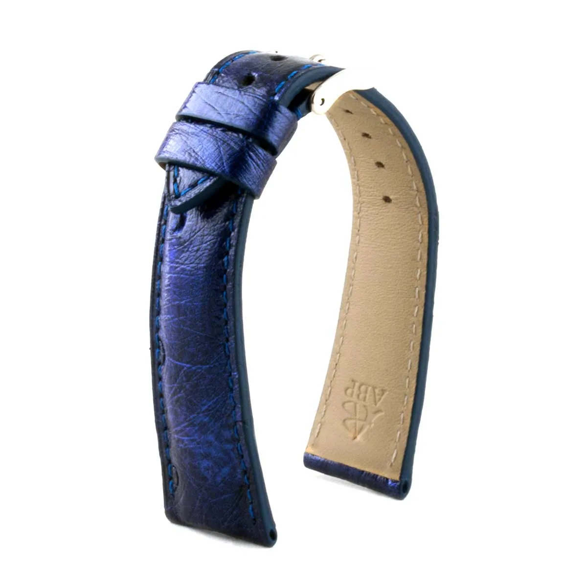 Bracelet classique "Essential" - Bracelet montre cuir - Autruche (bleu, kaki, rouge, vert...)