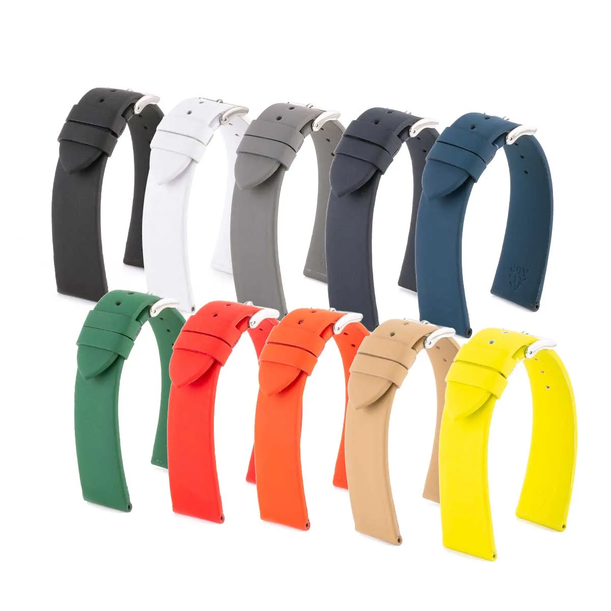 Bracelet classique "Essential" - Bracelet-montre cuir - Veau rubber (noir, gris, bleu, vert...)