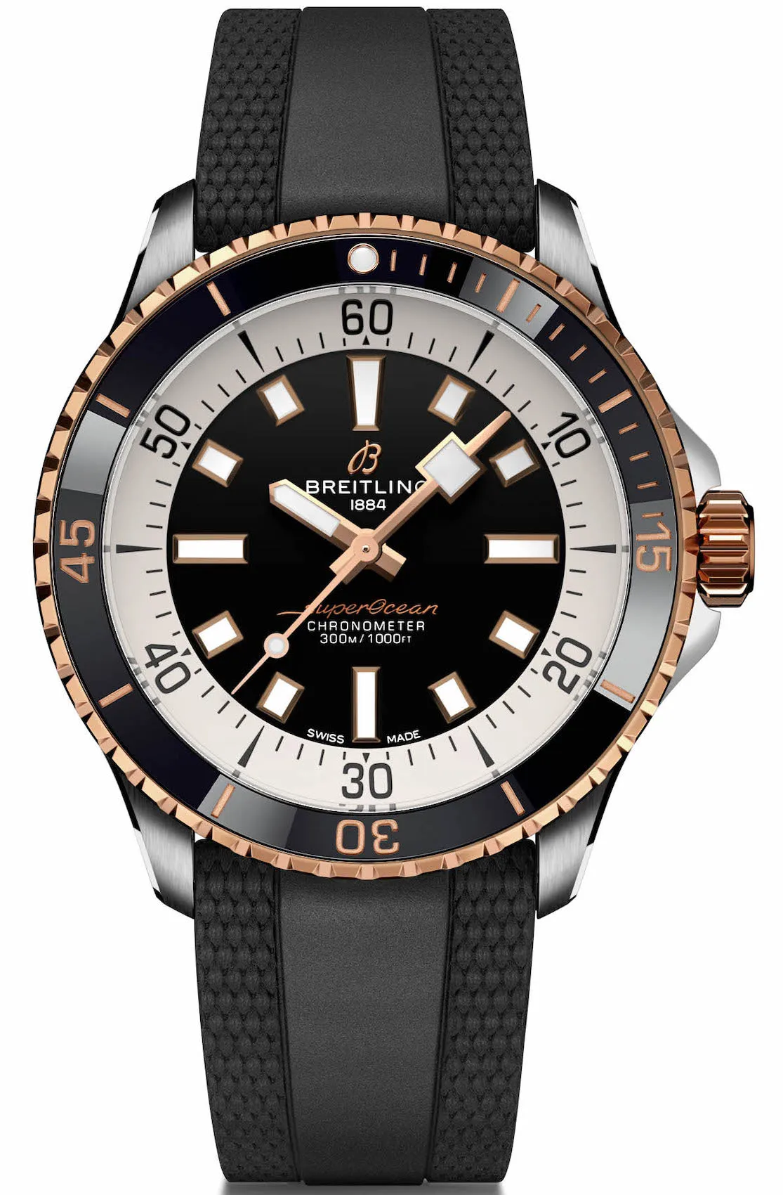 BRT Watch Superocean III AutoMTic 42 Steel & 18K Red Gold