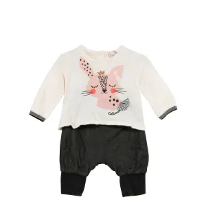 Bunny Sweater   Chambray Pants Set