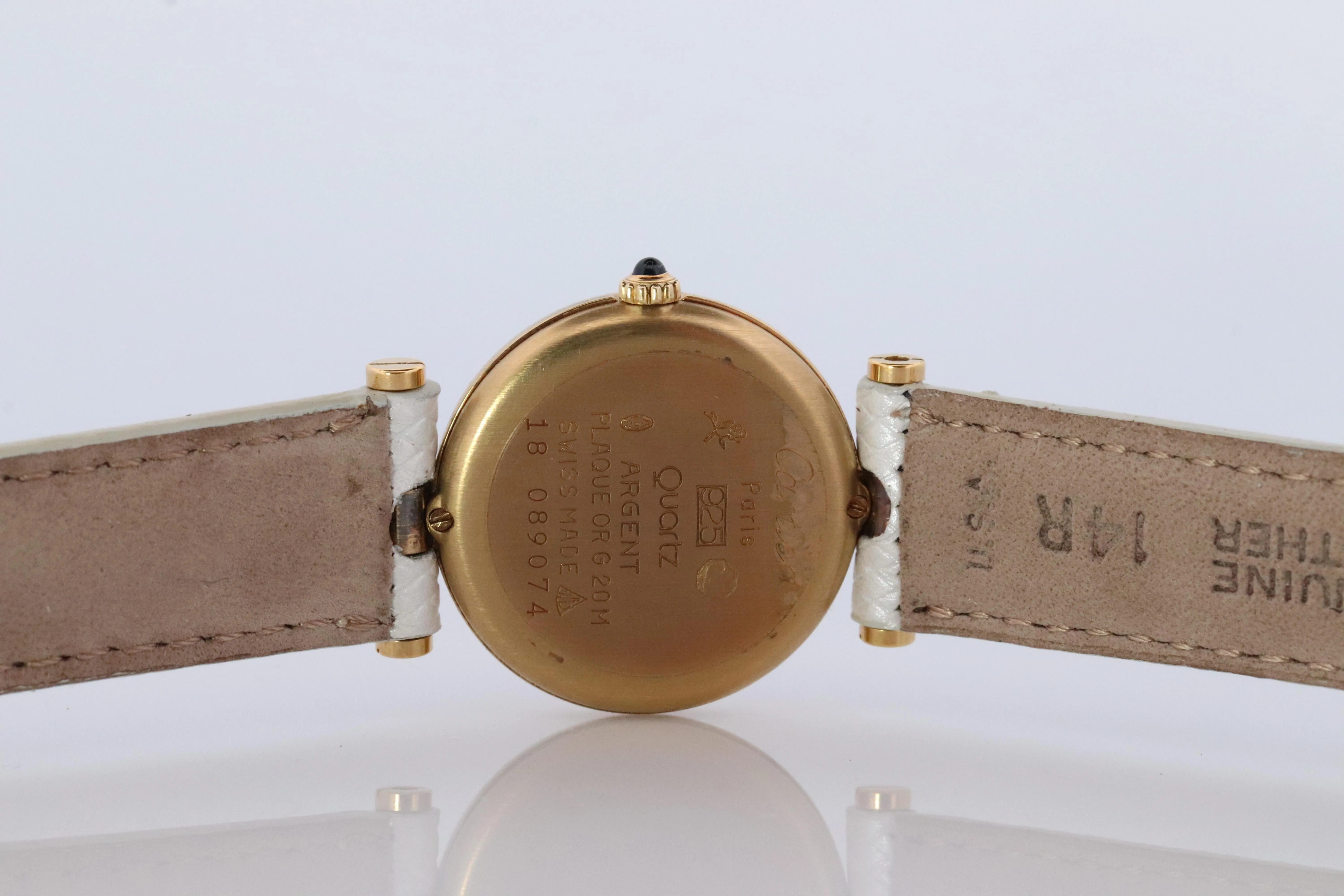 Cartier Watch Must de Cartier Vendome Round Argent Vermeil Trinity Tricolor Face