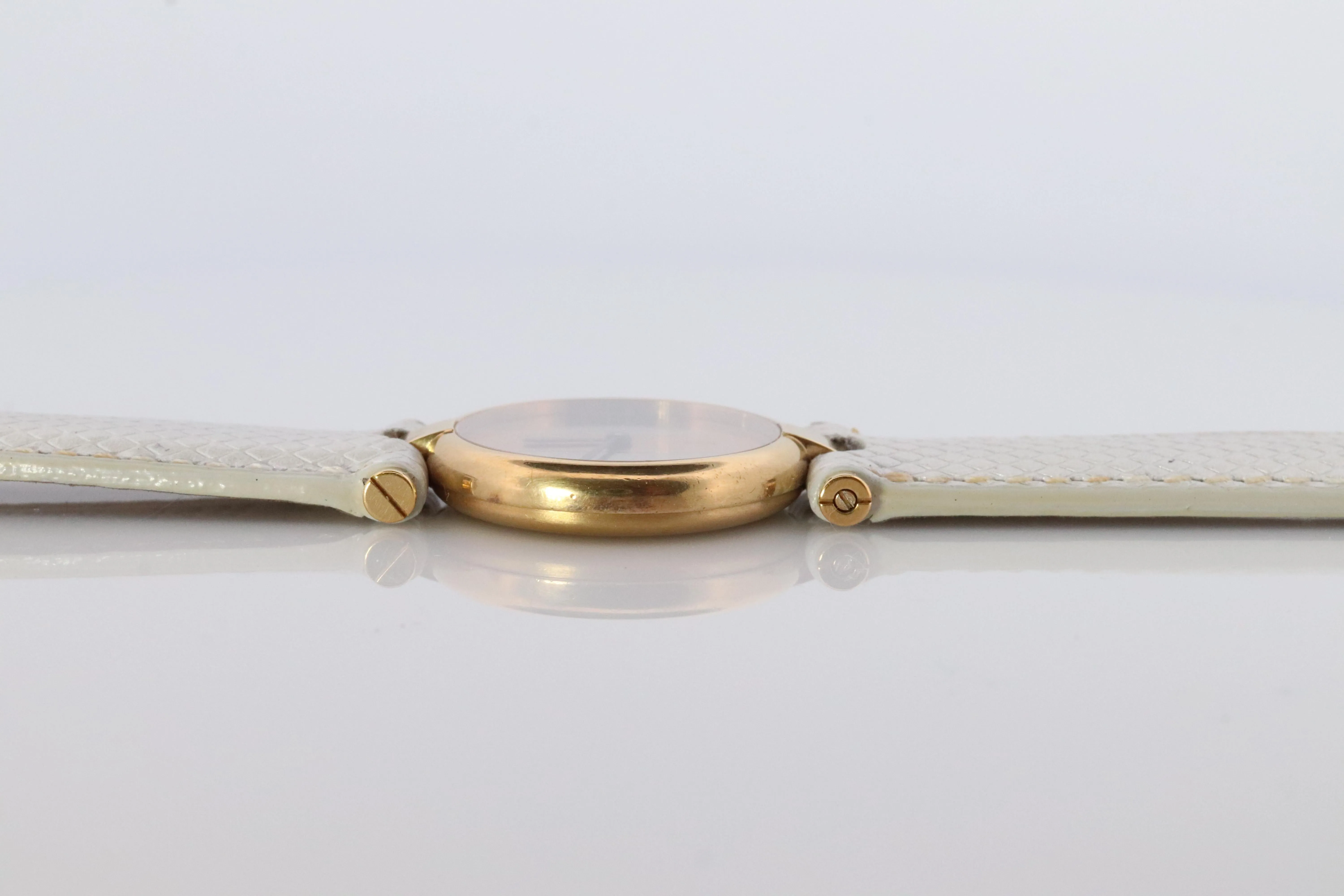 Cartier Watch Must de Cartier Vendome Round Argent Vermeil Trinity Tricolor Face