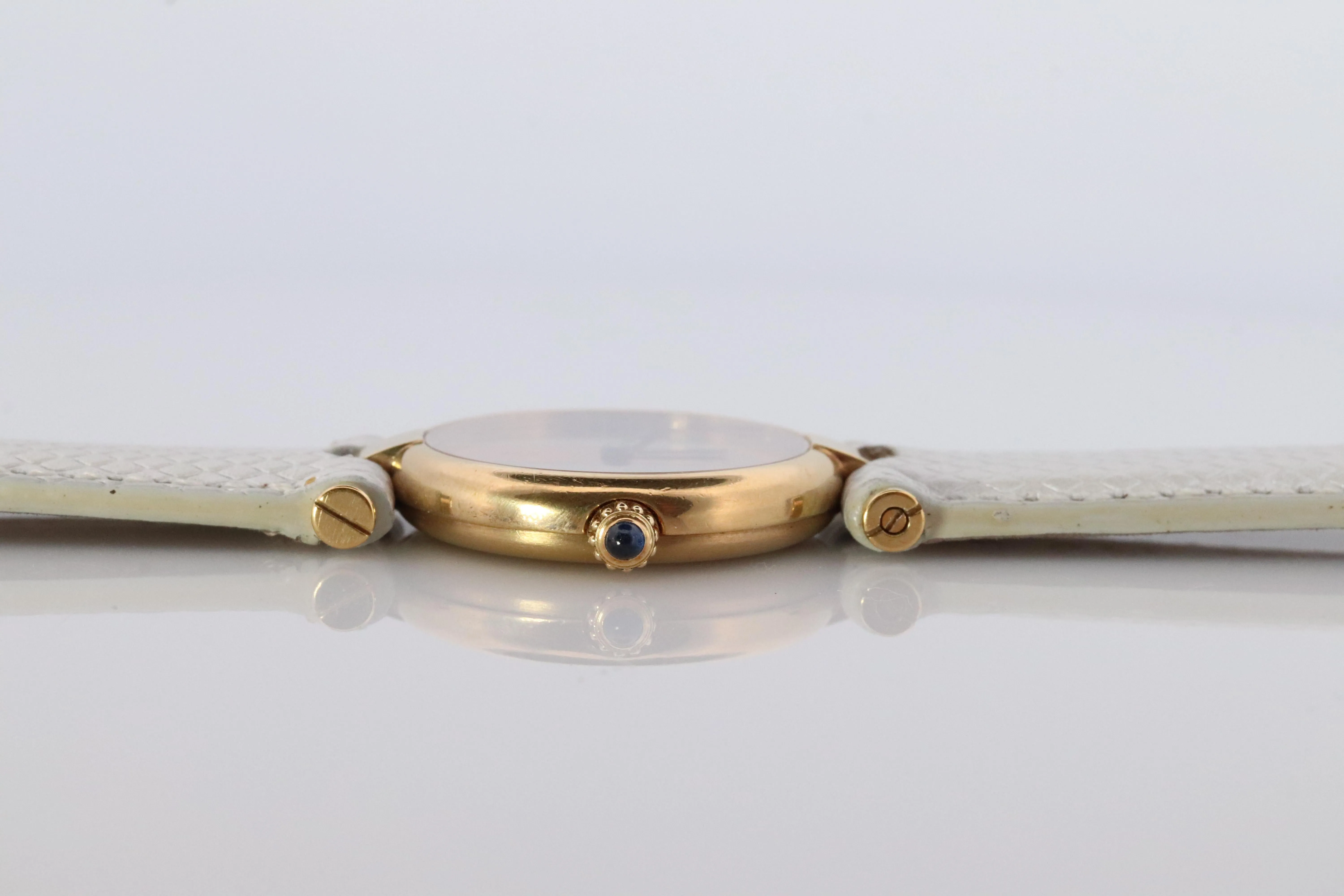 Cartier Watch Must de Cartier Vendome Round Argent Vermeil Trinity Tricolor Face