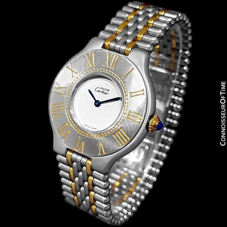Cartier Must De 21C Ladies Watch - Stainless Steel and 18K Gold