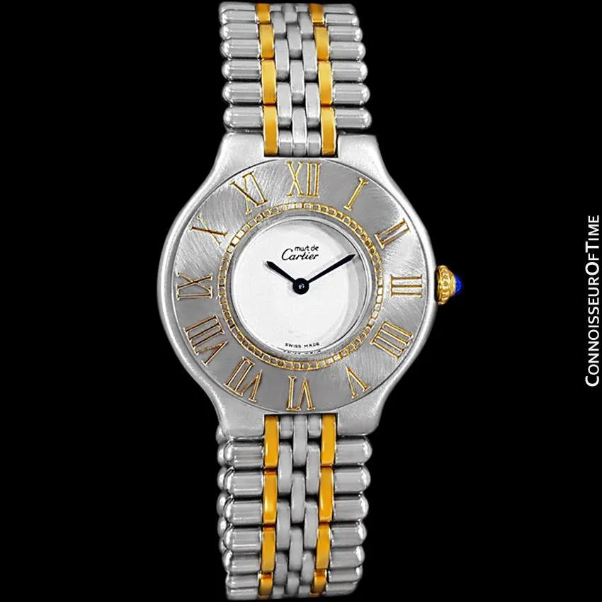 Cartier Must De 21C Ladies Watch - Stainless Steel and 18K Gold