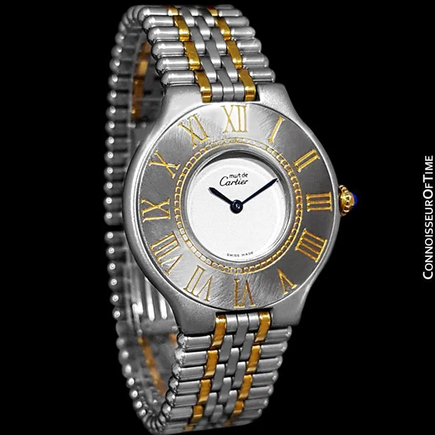 Cartier Must De 21C Ladies Watch - Stainless Steel and 18K Gold