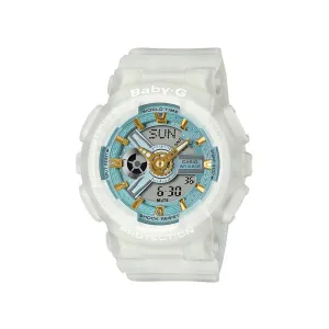 Casio Baby-G BA110SC-7A Sea Glass Series White Resin 100WR Shock Resistant Watch
