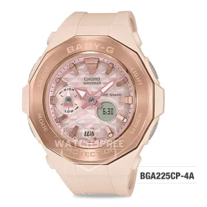 Casio Baby-G Special Color Models Pink Beige Resin Band Watch BGA225CP-4A BGA-225CP-4A