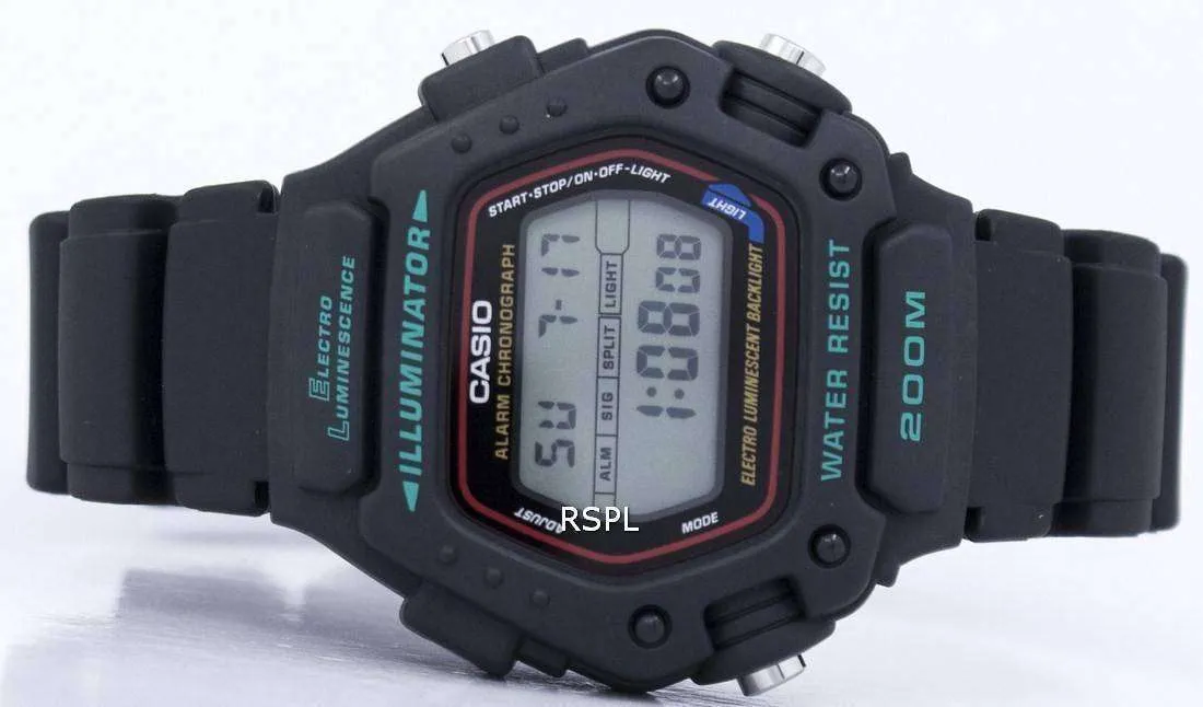 Casio Digital Classic Alarm Chronograph WR200M DW-290-1VS DW-290-1 Men's Watch